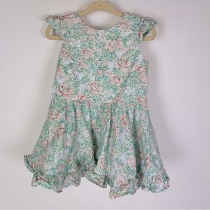 25 Letters Vintage Inspired Floral Handmade Dress Size‎ 2T Girls